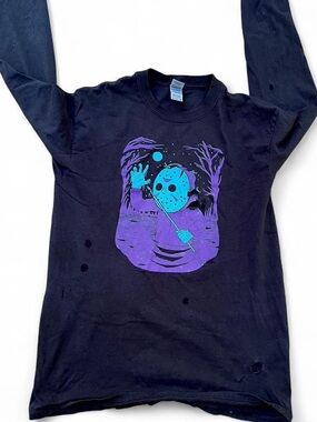 8-Bit Jason Voorhees NES Long Sleeve Shirt Medium Friday The 13th